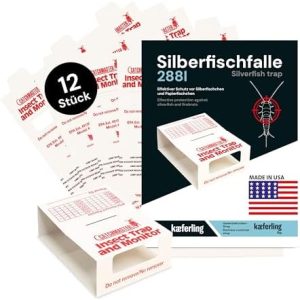 Catchmaster 288i Silberfischfalle - 100% Giftfrei & Starkem Kleber für Kinder- und haustierfreundliche Kontrolle - 4 Blä
