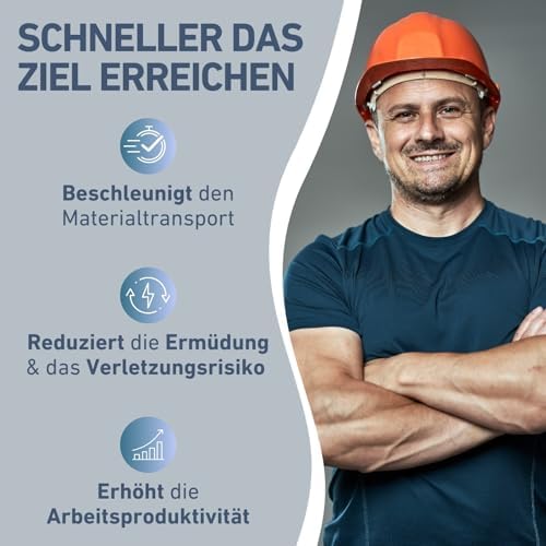 Elektrische Schubkarre von XYZ I 80L Mulde I 150kg Traglast I Perfekt für Gartenarbeiten