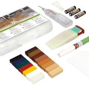 Picobello Reparatur-Set (Premium) für lackierte Holzoberflächen - Ideal für Parkett, Laminat & Möbel, inkl. 15 Hartwachs