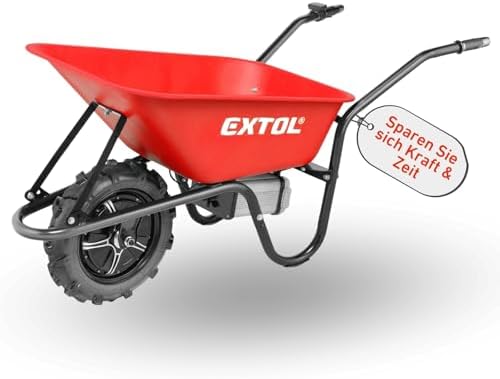 Elektrische Schubkarre von XYZ I 80L Mulde I 150kg Traglast I Perfekt für Gartenarbeiten