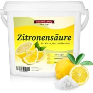 Feinwälder® Premium Zitronensäure Pulver 5 kg - Natürliches Reinigungsmittel für Küche & Haushalt, perfekt für Limonade,
