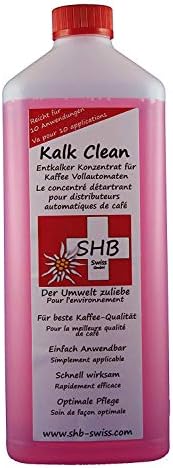 SHB Swiss Kalk Clean Spezial 1000 ml Entkalker Konzentrat für Kaffeemaschinen & Wasserkocher mit Farbindikator