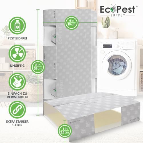 Silberfischchen-Falle 12er-Pack | Effektive Klebefalle für den Innenbereich | Natürlicher Lockstoff für Silberfische und