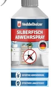 Veddelholzer 500 ml Papier- und Silberfisch Abwehrspray – Effektive, laborgeprüfte Lösung für dauerhaften Schutz zu Haus