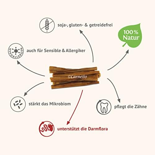 Carnello Welpenspaghetti – Getreidefreier Hundesnack für kleine Hunde, ideal für unterwegs (3 x 30g)