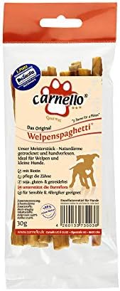 Carnello Welpenspaghetti – Getreidefreier Hundesnack für kleine Hunde, ideal für unterwegs (3 x 30g)
