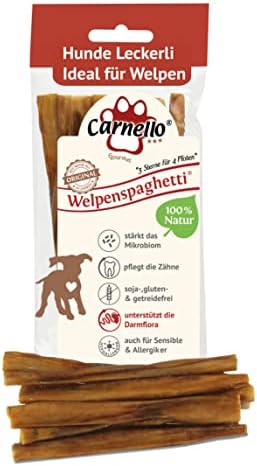 Carnello Welpenspaghetti – Getreidefreier Hundesnack für kleine Hunde, ideal für unterwegs (3 x 30g)