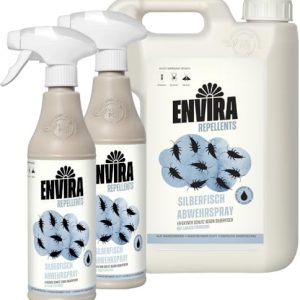 Envira Silberfisch Abwehrspray 2 x 500ml – Langzeitwirkung gegen Silberfische für ein schädlingsfreies Zuhause