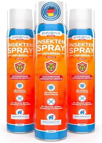 Patronus Insektenspray Universal 750 ml - Hochwirksam gegen Insekten in der Wohnung mit Zitrusduft