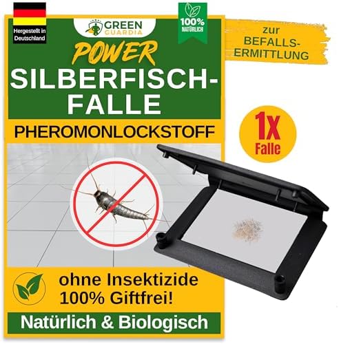 Silberfischfalle von - 3x Pheromon-Lockstoff Fallen, umweltfreundlich & geruchsneutral für ein chemiefreies Zuhause