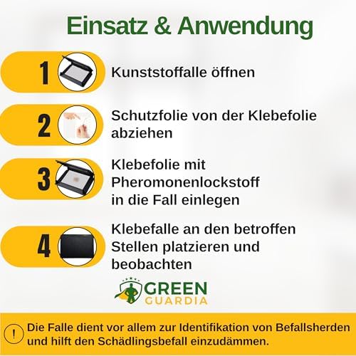 Silberfischfalle von - 3x Pheromon-Lockstoff Fallen, umweltfreundlich & geruchsneutral für ein chemiefreies Zuhause